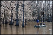 Fisherman, Caddo Lake. Texas, USA ( color)