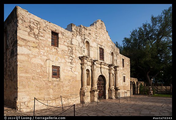 The Alamo, late afternoon. San Antonio, Texas, USA (color)