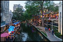Riverwalk, early evening. San Antonio, Texas, USA ( color)