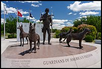 Guardians of America Freedom sculpture, Military Working Dog Teams National Monument. San Antonio, Texas, USA ( color)