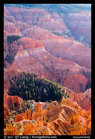 Chessmen Ridge and Canyon. Cedar Breaks National Monument, Utah, USA (color)
