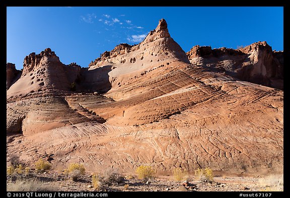 Sandstone spires. Grand Staircase Escalante National Monument, Utah, USA (color)