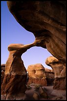 Metate Arch, twilight. Grand Staircase Escalante National Monument, Utah, USA ( color)