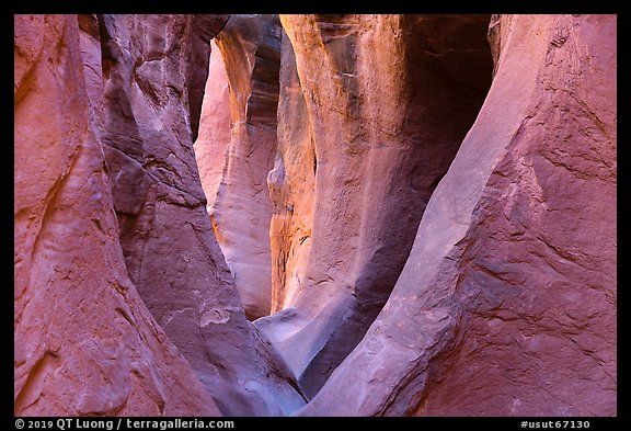Series of arches in Peek-a-Boo slot canyon. Grand Staircase Escalante National Monument, Utah, USA