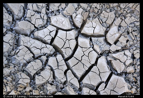 Cracked mud, Wahweap Wash. Grand Staircase Escalante National Monument, Utah, USA (color)