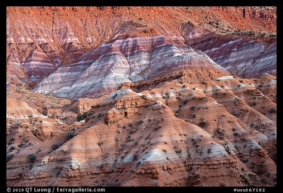 Chinle formation badlands, Old Paria. Grand Staircase Escalante National Monument, Utah, USA (color)