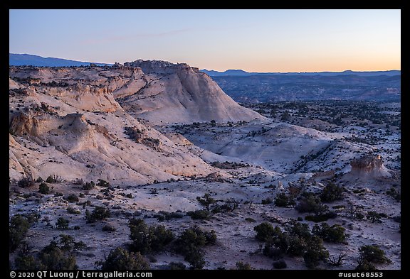 Slickrock at dawn near Heads of the Rocks. Grand Staircase Escalante National Monument, Utah, USA