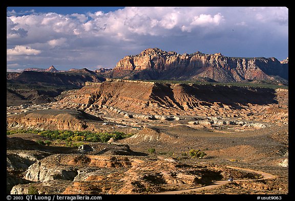 Cliffs near Springdale. Utah, USA (color)