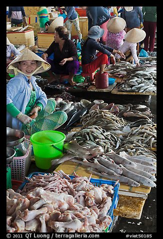 Woman selling sea food, Duong Dong. Phu Quoc Island, Vietnam