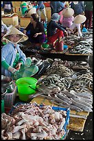 Woman selling sea food, Duong Dong. Phu Quoc Island, Vietnam (color)