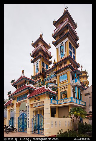 Cao Dai temple, Duong Dong. Phu Quoc Island, Vietnam (color)