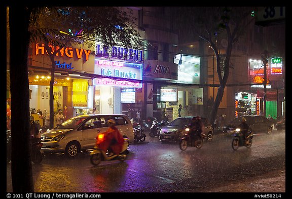 Evening Downpour. Ho Chi Minh City, Vietnam (color)