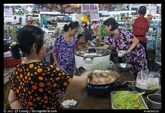Food stalls, Ben Thanh Market. Ho Chi Minh City, Vietnam (color)