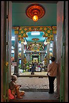 Mariamman Hindu Temple from entrance gate. Ho Chi Minh City, Vietnam ( color)