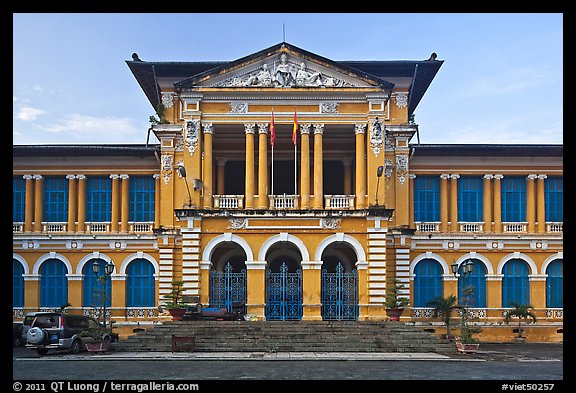Courthouse in French colonial architecture. Ho Chi Minh City, Vietnam (color)
