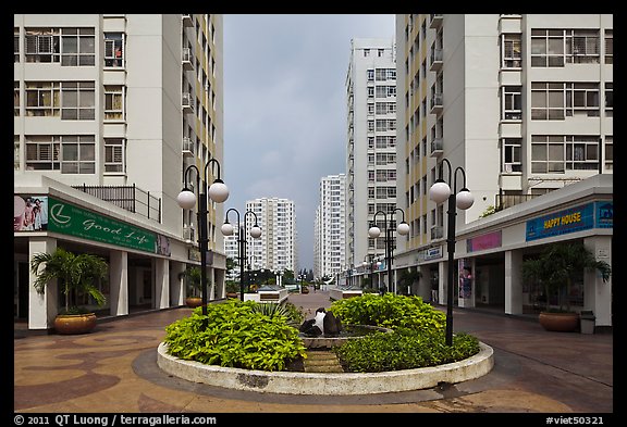 Residential towers complex, Phu My Hung, district 7. Ho Chi Minh City, Vietnam (color)