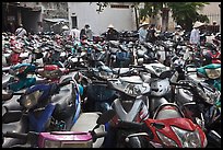 Motorcycle parking area. Ho Chi Minh City, Vietnam ( color)