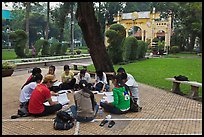 Study group, Cong Vien Van Hoa Park. Ho Chi Minh City, Vietnam