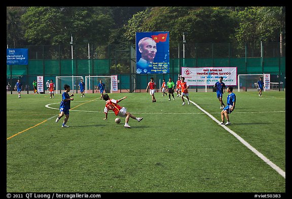 Soccer match, Cong Vien Van Hoa Park. Ho Chi Minh City, Vietnam