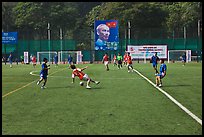 Soccer match, Cong Vien Van Hoa Park. Ho Chi Minh City, Vietnam (color)