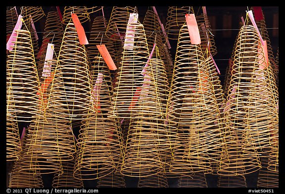 Hanging incense coils, Thien Hau Pagoda, district 5. Cholon, District 5, Ho Chi Minh City, Vietnam