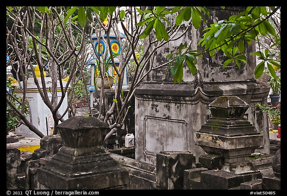 Graveyard, Giac Lam Pagoda, Tan Binh District. Ho Chi Minh City, Vietnam (color)
