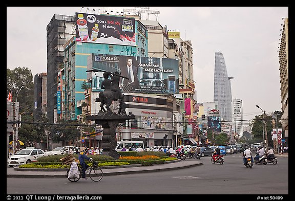 Traffic circle. Ho Chi Minh City, Vietnam