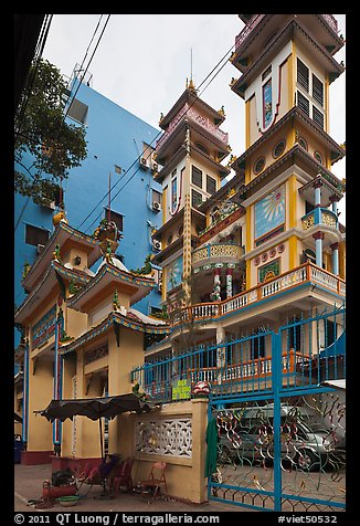 Saigon Caodai temple, district 5. Ho Chi Minh City, Vietnam (color)