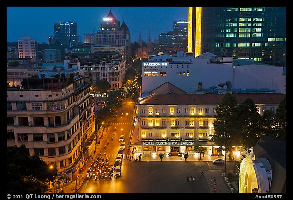 Rooftop view of central Saigon. Ho Chi Minh City, Vietnam