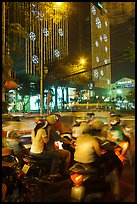 Traffic outside of shopping mall. Ho Chi Minh City, Vietnam (color)