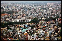 Aerial view of dense urban fabric. Ho Chi Minh City, Vietnam ( color)