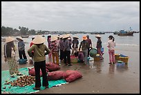 Shore activity in front of Lang Chai fishing village. Mui Ne, Vietnam ( color)