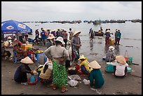 Beach market, Lang Chai. Mui Ne, Vietnam (color)