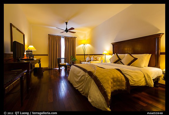 Victoria Can Tho Resort guestroom. Can Tho, Vietnam (color)