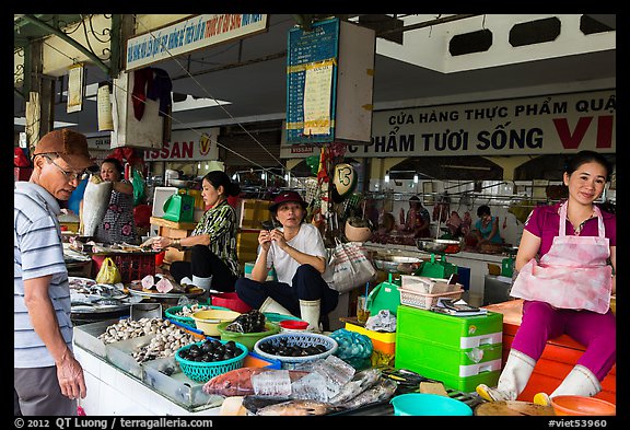 Vendors in Ben Thanh market. Ho Chi Minh City, Vietnam