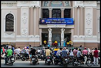 Tradionnal music performance outside municipal opera house. Ho Chi Minh City, Vietnam ( color)