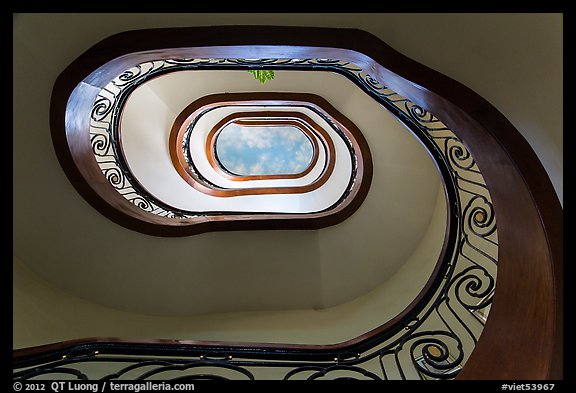 Stairway, Majestic Hotel. Ho Chi Minh City, Vietnam (color)