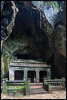 Santuary in Buddhist grotto, Thuy Son. Da Nang, Vietnam (color)