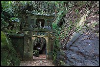 Gate in the jungle, Thuy Son hill, Marble Mountains. Da Nang, Vietnam (color)