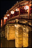 Japanese Bridge with paper lanterns. Hoi An, Vietnam ( color)