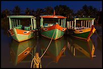 Boats at night. Hoi An, Vietnam ( color)