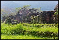 Ruined cham temples in the mist. My Son, Vietnam ( color)