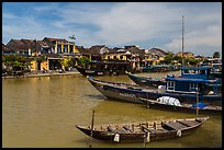 Boats, ancient town. Hoi An, Vietnam ( color)