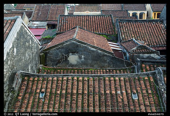 Ancient tile rooftops. Hoi An, Vietnam