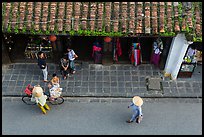 Street activity from above. Hoi An, Vietnam (color)