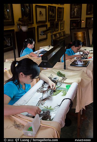 Silk Embroidery workshop. Hoi An, Vietnam