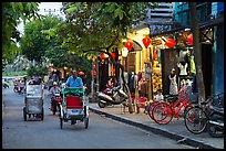 Street at dusk. Hoi An, Vietnam (color)