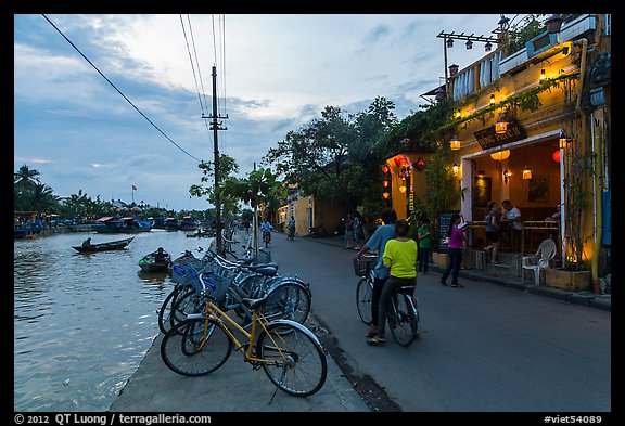 Waterfront at dusk. Hoi An, Vietnam (color)
