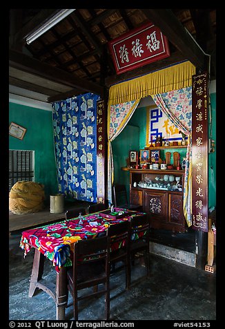 Interior of Cam Kim village home. Hoi An, Vietnam