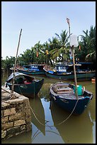 Fishing boats, Cam Kim Village. Hoi An, Vietnam (color)